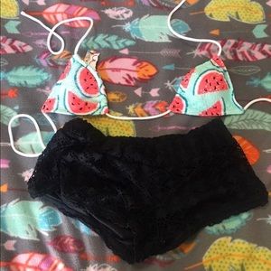 Bikini top and shorts